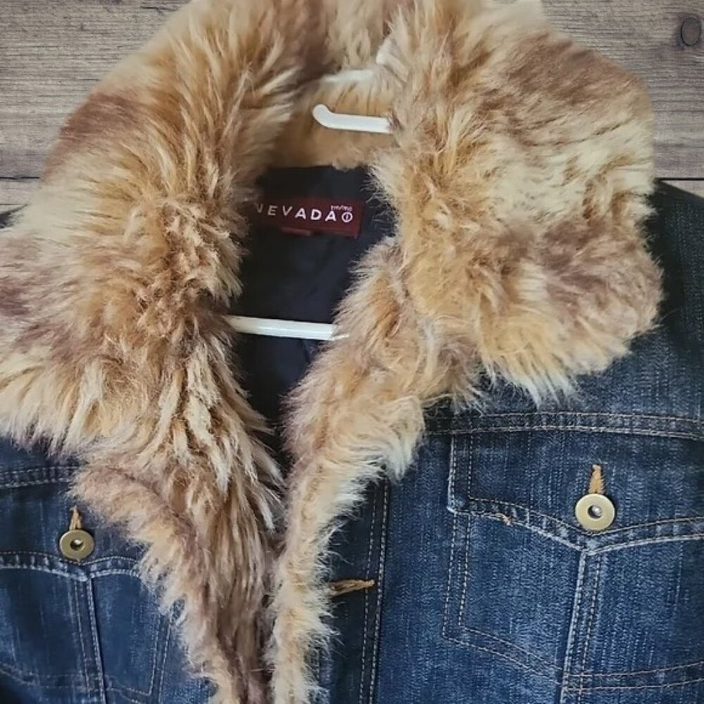 Faux Fur Lined Denim Jacket